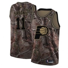 Men's Nike Indiana Pacers #11 Domantas Sabonis Swingman Camo Realtree Collection NBA Jersey