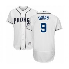 Men's San Diego Padres #9 Luis Urias White Home Flex Base Authentic Collection Baseball Player Stitched Jersey