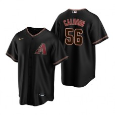 Men's Nike Arizona Diamondbacks #56 Kole Calhoun Black Alternate Stitched Baseball Jersey