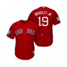 Men's Boston Red Sox #19 Jackie Bradley Jr. Majestic Scarlet 2018 Spring Training Cool Base Stitched Jersey