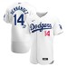 Men's Los Angeles Dodgers #14 Enrique Hernndez Nike White 2020 World Series Champions Home Authentic Player Stitched Jersey