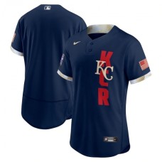 Men's Kansas City Royals Blank Nike Navy 2021 MLB All-Star Game Authentic Stitched Jersey