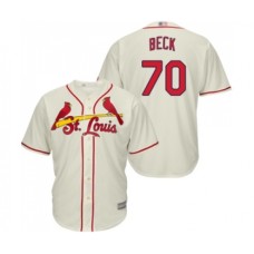 Men's St. Louis Cardinals #70 Chris Beck Replica Cream Alternate Cool Base Baseball Jersey