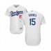 Men's Los Angeles Dodgers #15 Austin Barnes White Home Flex Base Authentic Collection Baseball Player Stitched Jersey