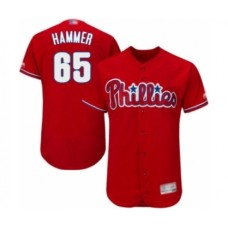 Men's Philadelphia Phillies #65 JD Hammer Red Alternate Flex Base Authentic Collection Baseball Player Stitched Jersey