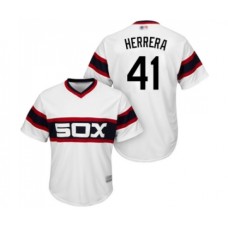 Men's Chicago White Sox #41 Kelvin Herrera Replica White 2013 Alternate Home Cool Base Baseball Jersey