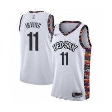 Men's Brooklyn Nets #11 Kyrie Irving Swingman White Basketball Stitched Jersey - 2019 20 City Edition