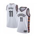 Men's Brooklyn Nets #11 Kyrie Irving Swingman White Basketball Stitched Jersey - 2019 20 City Edition