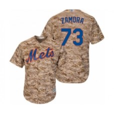 Men's New York Mets #73 Daniel Zamora Authentic Camo Alternate Cool Base Baseball Player Stitched Jersey