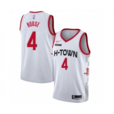 Men's Houston Rockets #4 Danuel House Swingman White Basketball Stitched Jersey - 2019 20 City Edition