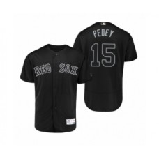 Men's Red Sox Dustin Pedroia Pedey Black 2019 Players Weekend Authentic Stitched Jersey