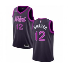 Men's Minnesota Timberwolves #12 Treveon Graham Authentic Purple Basketball Stitched Jersey - City Edition