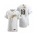 Men's Los Angeles Dodgers #18 Kenta Maeda Nike White Authentic Golden Edition Stitched Jersey