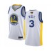 Men's Golden State Warriors #3 David West Swingman White 2019 Basketball Finals Bound Basketball Jersey - Association Edition