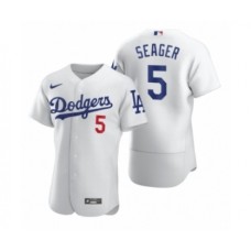 Men's Los Angeles Dodgers #5 Corey Seager Nike White 2020 Authentic Stitched Jersey