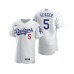 Men's Los Angeles Dodgers #5 Corey Seager Nike White 2020 Authentic Stitched Jersey