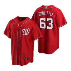 Men's Nike Washington Nationals #63 Sean Doolittle Red Alternate Stitched Baseball Jersey