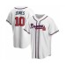 Men's Chipper Jones #10 Atlanta Braves White Replica Home Stitched Jersey