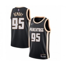 Men's Atlanta Hawks #95 DeAndre' Bembry Swingman Black Basketball Stitched Jersey - 2019 20 City Edition