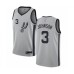 Men's San Antonio Spurs #3 Keldon Johnson Authentic Silver Basketball Stitched Jersey Statement Edition