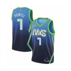 Men's Dallas Mavericks #7 Dwight Powell Swingman Blue Basketball Stitched Jersey - 2019 20 City Edition