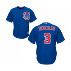 Men's Chicago Cubs #3 Daniel Descalso Replica Royal Blue Alternate Cool Base Baseball Jersey