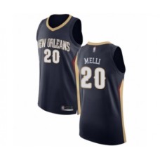 Men's New Orleans Pelicans #20 Nicolo Melli Authentic Navy Blue Basketball Stitched Jersey - Icon Edition