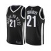 Men's Brooklyn Nets #21 Wilson Chandler Authentic Black Basketball Jersey - City Edition