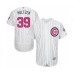 Men's Chicago Cubs #39 Danny Hultzen Authentic White 2016 Mother's Day Fashion Flex Base Baseball Player Stitched Jersey