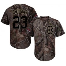 Men's Majestic Boston Red Sox #23 Blake Swihart Authentic Camo Realtree Collection Flex Base 2018 World Series Champions MLB Jersey