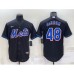 Men's New York Mets #48 Jacob deGrom Black Stitched MLB Cool Base Nike Jersey