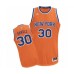 Men's New York Knicks #30 Julius Randle Authentic Orange Alternate Basketball Jersey