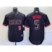 Men's Nike Cincinnati Reds #5 Johnny Bench Number Black 2023 City Connect Cool Base Stitched Baseball Jersey1