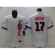 Men's Chicago Cubs #17 Kris Bryant Nike White 2021 MLB All-Star Game Authentic Stitched Jersey