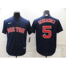 Men's Boston Red Sox #5 Enrique Hernandez Nike Navy Game Stitched Jersey