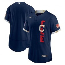 Men's Cleveland Indians Blank Nike Navy 2021 MLB All-Star Game Authentic Stitched Jersey