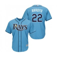 Men's Tampa Bay Rays #22 Christian Arroyo Replica Light Blue Alternate 2 Cool Base Baseball Jersey