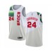 Men's Milwaukee Bucks #24 Pat Connaughton White Swingman Stitched Jersey - Earned Edition