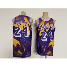 Men's Los Angeles Lakers #24 Kobe Bryant Purple Throwback basketball Stitched Jersey