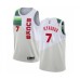 Men's Milwaukee Bucks #7 Ersan Ilyasova White Swingman Stitched Jersey - Earned Edition