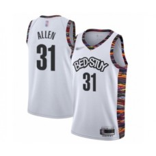 Men's Brooklyn Nets #31 Jarrett Allen Swingman White Basketball Stitched Jersey - 2019 20 City Edition