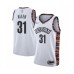 Men's Brooklyn Nets #31 Jarrett Allen Swingman White Basketball Stitched Jersey - 2019 20 City Edition