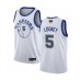 Men's Golden State Warriors #5 Kevon Looney Swingman White Hardwood Classics 2019 Basketball Finals Bound Basketball Jersey