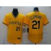 Men's Nike Pittsburgh Pirates #21 Roberto Clemente Gold MLB Stitched Jersey