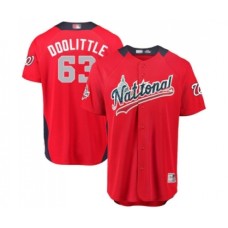 Men's Washington Nationals #63 Sean Doolittle Game Red National League 2018 Baseball All-Star Baseball Jersey