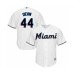 Men's Miami Marlins #44 Austin Dean Replica White Home Cool Base Baseball Player Stitched Jersey