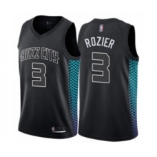 Men's Jordan Charlotte Hornets #3 Terry Rozier Authentic Black Basketball Jersey - City Edition