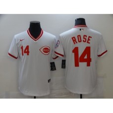 Men's Nike Cincinnati Reds #14 Pete Rose White Stitched Jersey