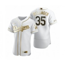 Men's Los Angeles Dodgers #35 Cody Bellinger Nike White Authentic Golden Edition Stitched Jersey