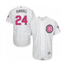 Men's Chicago Cubs #24 Craig Kimbrel Authentic White 2016 Mother's Day Fashion Flex Base Baseball Player Stitched Jersey